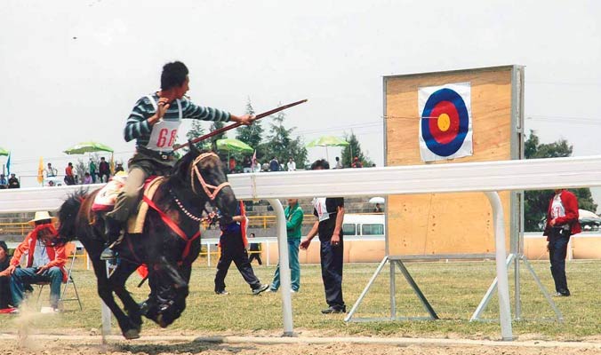 Archery Match of Horse Racing Fair Festival