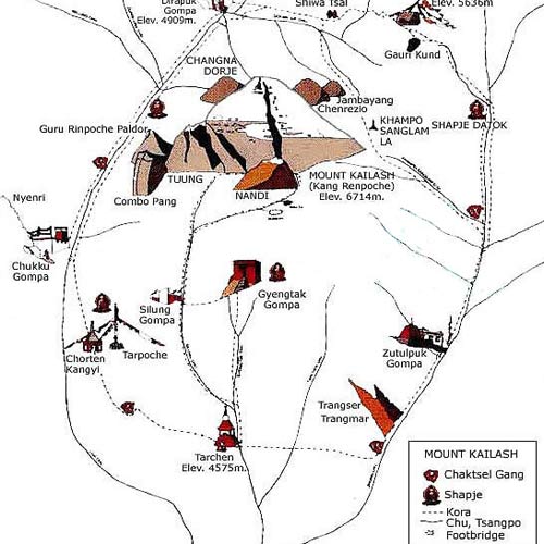 Kailash Mansarovar Map