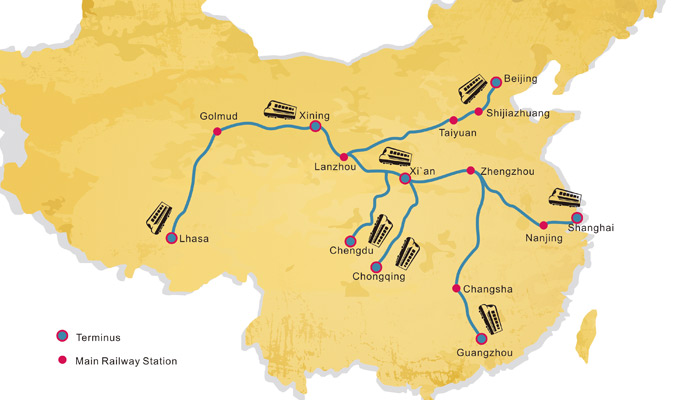 Train to Lhasa Map