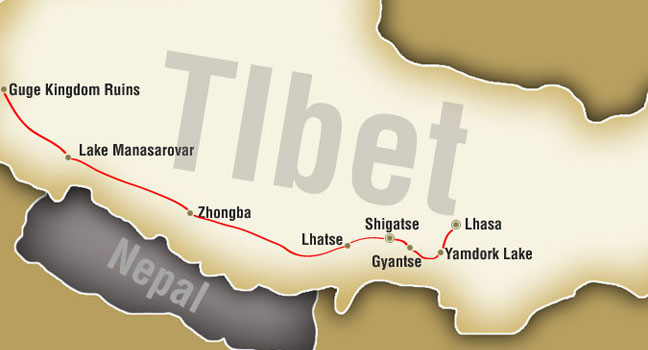 The Guge Kingdom Tour Map