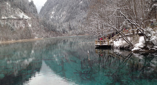 Jiuzhaigou Winter Snow Scenery