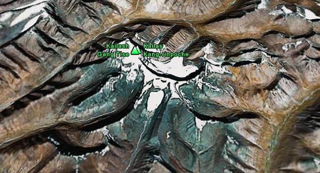 A Google Satellite Map of Mount Kailash